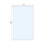 Wetroom Screen with Ceiling Bar 2000 x 1200mm - 8mm Glass - Chrome
