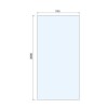 Wetroom Screen with Wall Bar 2000 x 1000mm - 8mm Glass - Chrome
