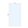 Wetroom Screen with Wall Bar 2000 x 1000mm - 8mm Glass - Chrome