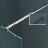 GRADE A1 - Wetroom Screen with Wall Bar 2000 x 1100mm - 8mm Glass - Chrome