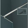 Wetroom Screen with Wall Bar 2000 x 1100mm - 8mm Glass - Chrome