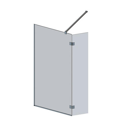 700 x 350mm Wet Room Screen with Pivot Return Panel - Live Your Colour