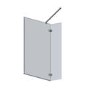 700 x 350mm Wet Room Screen with Pivot Return Panel - Live Your Colour