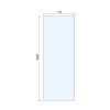 Black 745mm  Wet Room Shower Screen with Ceiling Support Bar  - Live Your Colour