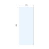 Wetroom Screen with Ceiling Bar 2000 x 800mm - 8mm Glass - Black
