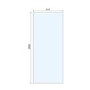 Frameless 845mm Black Wet Room Shower Screen with Wall Support Bar - Live Your Colour