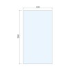 Wetroom Screen with Wall Bar 2000 x 1100mm - 8mm Glass - Black