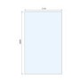 Wetroom Screen with Wall Bar 2000 x 1200mm - 8mm Glass - Black