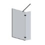 Wetroom Screen and Pivot Return Panel  900 x 350mm - 8mm Glass - Black
