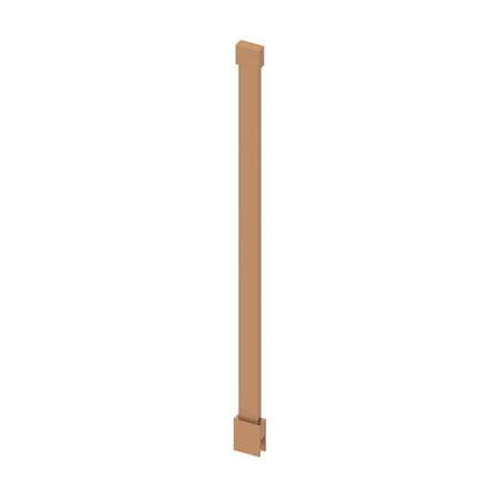 745mm Bronze Frameless Wet Room Shower Screen with Ceiling Support Bar - Live Your Colour
