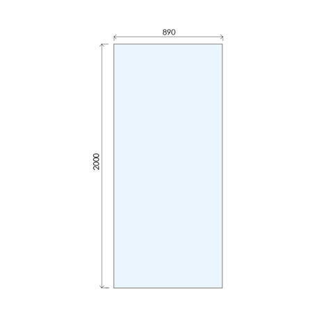 900mm Bronze Frameless Wet Room Shower Screen with Ceiling Support Bar - Live Your Colour