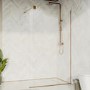 1000mm Bronze Shower Screen for Wet Room & Walk In Shower - Live Your Colour