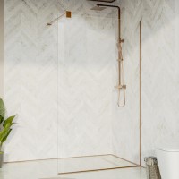 1000mm Bronze Shower Screen for Wet Room & Walk In Shower - Live Your Colour