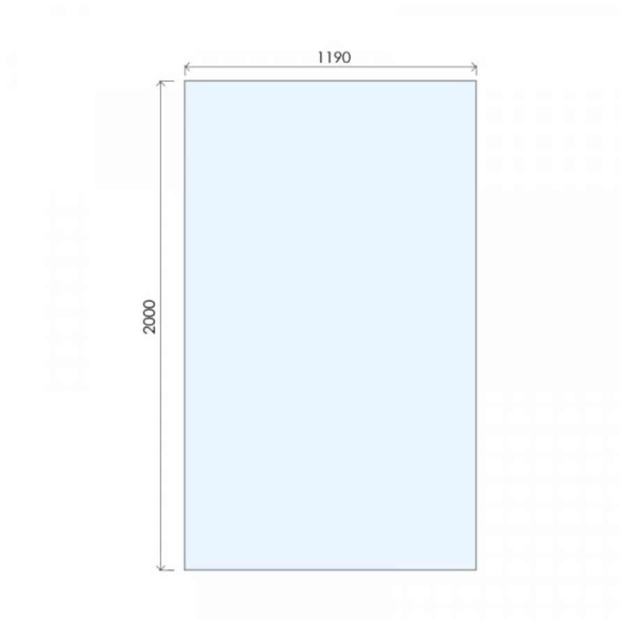 ALMOST PERFECT - Brushed Bronze Wet Room Screen with Wall Bar 2000mm x 1200mm - Live Your Colour