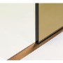 GRADE A1 - Wetroom Screen and Pivot Return Panel  700 x 350mm - 8mm Glass - Brushed Bronze