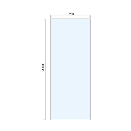 800mm Nickel Frameless Wet Room Shower Screen with Ceiling Support Bar - Live Your Colour