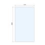 1100mm Nickel Frameless Wet Room Shower Screen with Ceiling Support Bar - Live Your Colour
