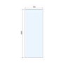 745mm Nickel Frameless Wet Room Shower Screen with Wall Support Bar - Live Your Colour