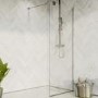 800mm Nickel Shower Screen for Wet Room & Walk In Shower - Live Your Colour