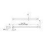 845mm Nickel Frameless Wet Room Shower Screen with Wall Support Bar - Live Your Colour