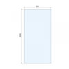 900mm Nickel Frameless Wet Room Shower Screen with Wall Support Bar - Live Your Colour