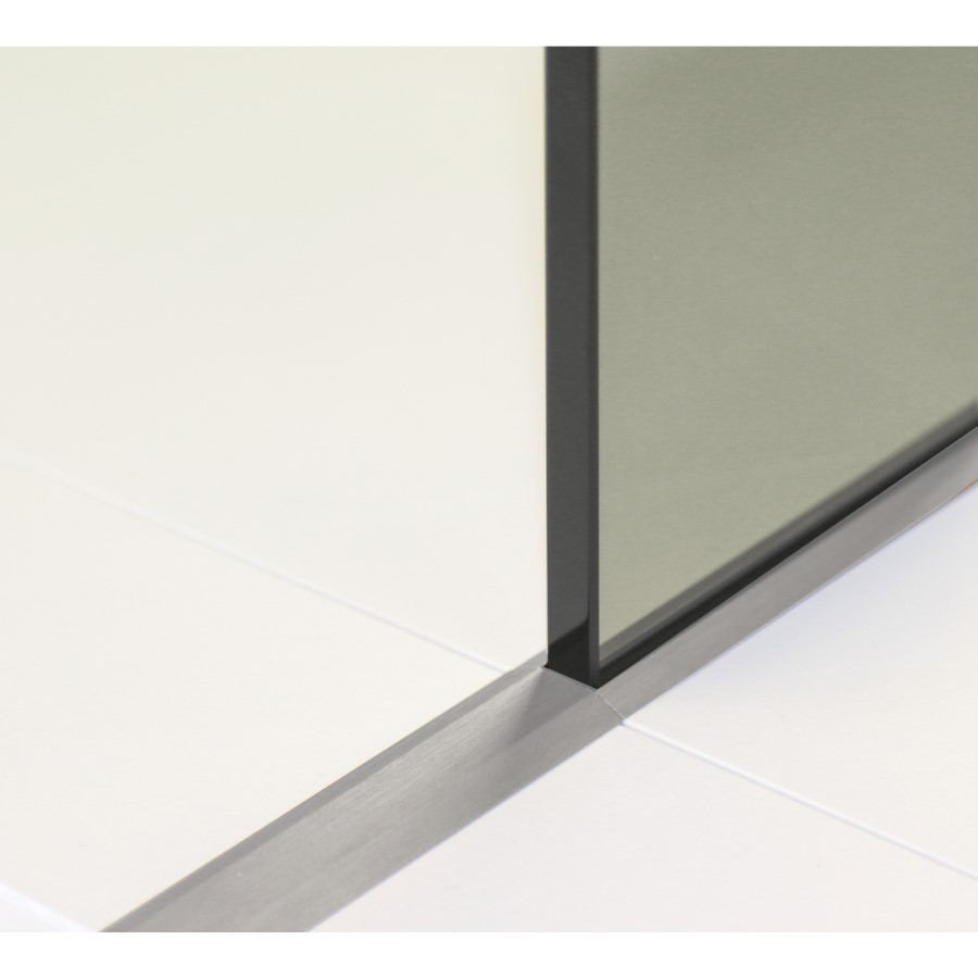 700mm Nickel Shower Screen for Wet Room & Walk In Shower with 350mm Hinged Flipper Panel - Live Your Colour