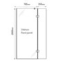 GRADE A1 - 700 x 350mm Nickel Wet Room Screen with Pivot Return Panel - Live Your Colour