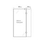 900mm Nickel Frameless Wet Room Shower Screen with 350mm Hinged Flipper Panel - Live Your Colour