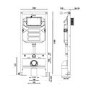 1180mm Wall Mounted WC Frame with Dual Flush Cistern