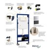 1180mm Wall Mounted WC Frame with Dual Flush Cistern
