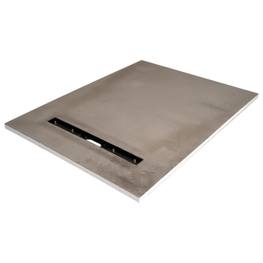 GRADE A1 - Rectangular Wet Room Shower Tray Blue with End Waste Position 1200 x 900mm - Live Your Colour