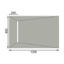 1200x900mm Wet Room Tileable Shower Tray Former 30mm with 600mm Linear End Drain – Live Your Colour