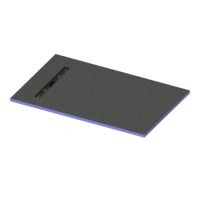 GRADE A1 - Rectangular Wet Room Shower Tray Blue with End Waste Position 1400 x 900mm - Live Your Colour