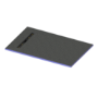 GRADE A1 - Rectangular Wet Room Shower Tray Blue with End Waste Position 1400 x 900mm - Live Your Colour