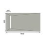 1600x900mm Rectangular Wet Room Shower Tray with 600mm Linear End Waste Position - Live Your Colour