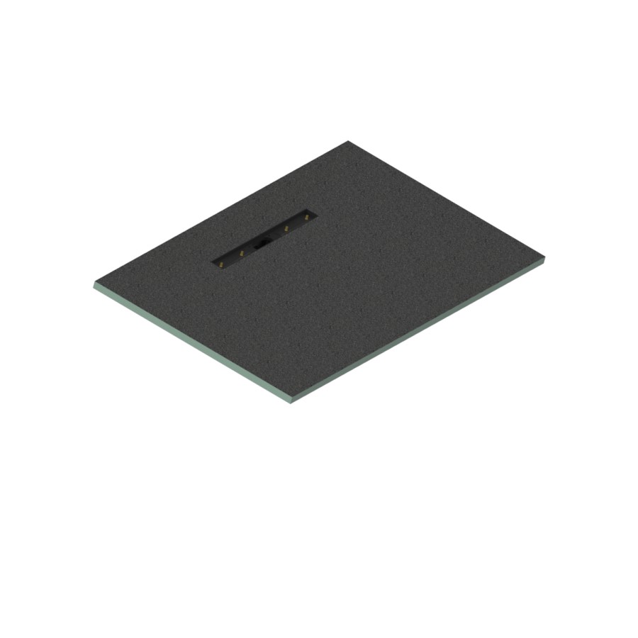 GRADE A1 - 1400x900mm Blue Rectangular Wet Room Shower Tray with Offset Waste Position - Live Your Colour