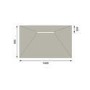 GRADE A1 - 1400x900mm Blue Rectangular Wet Room Shower Tray with Offset Waste Position - Live Your Colour