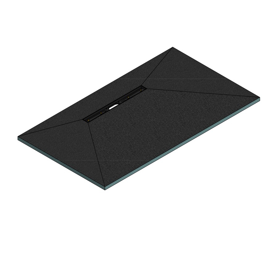 1800x900mm Rectangular Wet Room Shower Tray with 600mm Linear Offset Waste Position - Live Your Colour