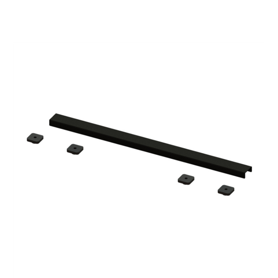 600mm Linear Waste Cover Matt Black - Live Your Colour