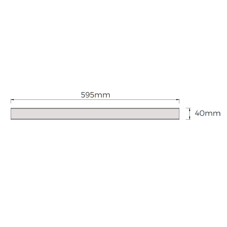 600mm Linear Waste Cover Matt Black - Live Your Colour