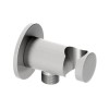 Round wall outlet &amp; holder- Chrome