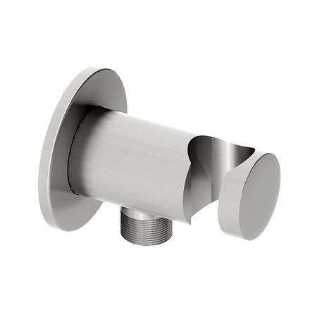 Round wall outlet & holder- Chrome