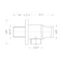 Round wall outlet & holder- Chrome