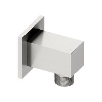 Square wall outlet - Chrome