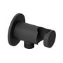 round wall outlet & holder- Black