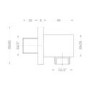 square wall outlet - Black