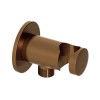 round wall outlet &amp; holder- Brushed Bronze