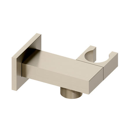 square wall outlet & holder - Brushed Nickel
