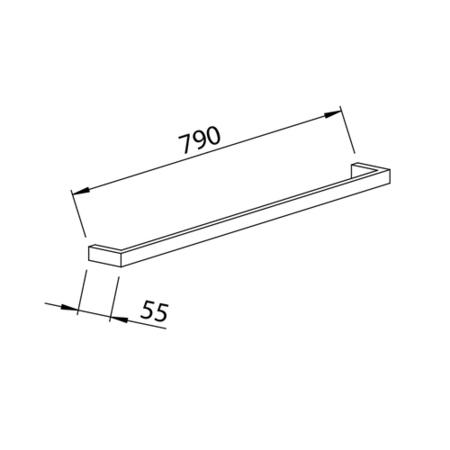 Brushed Nickel Towel Bar