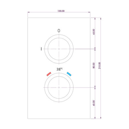 Black Single Outlet Square Thermostatic Shower Valve